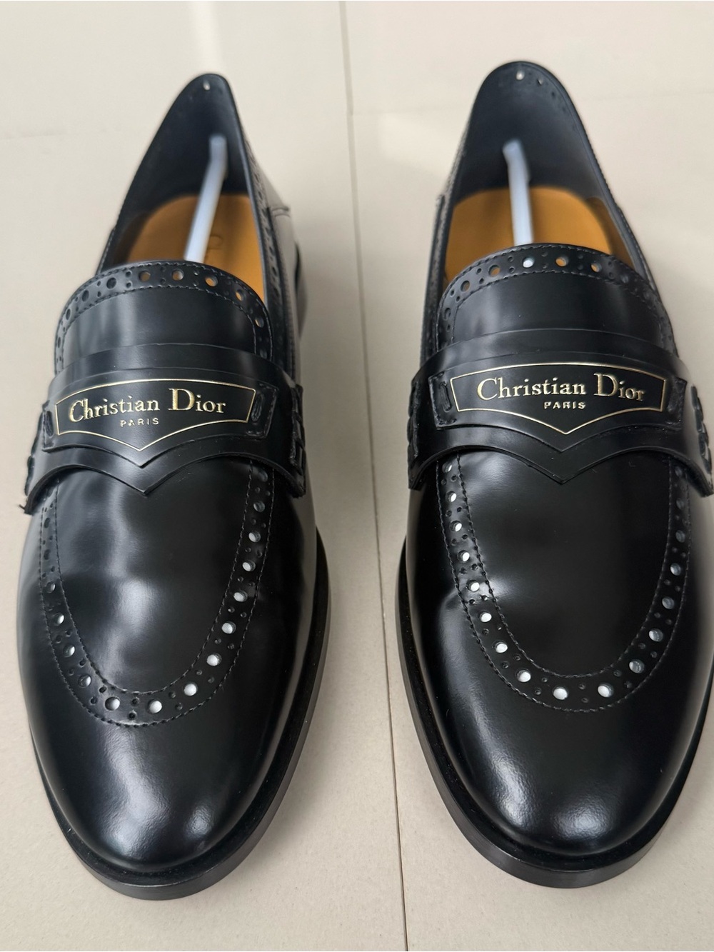 Dior Black Leather Loafers